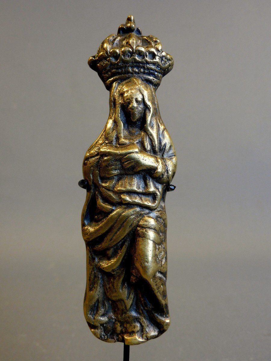 19th Century Bronze  Virgin Mary