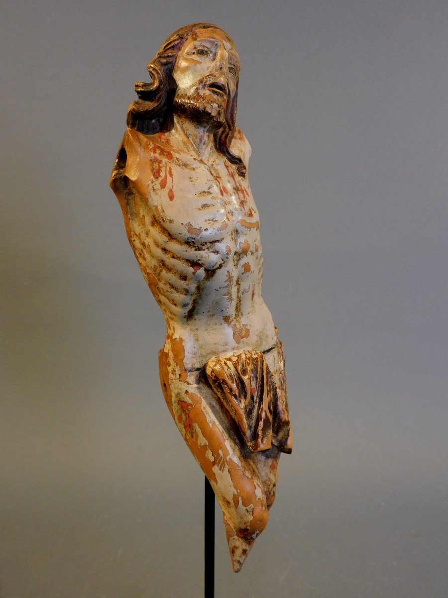 Wooden Christ 17th Century Haute Epoque-photo-4