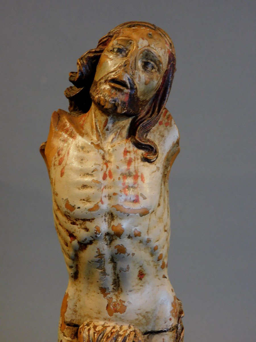 Wooden Christ 17th Century Haute Epoque-photo-3