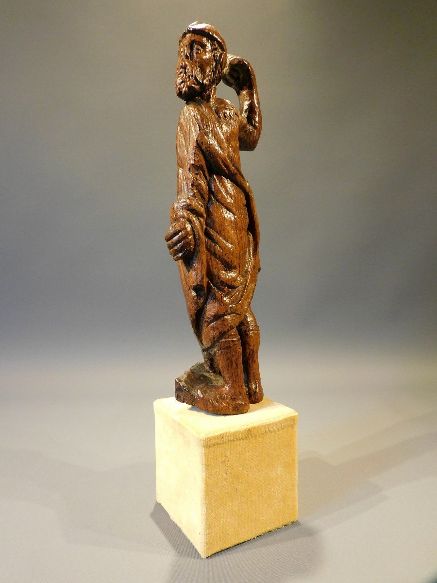 Statue Of A Carved Wooden Altarpiece 16th Century High Gothic Period-photo-4