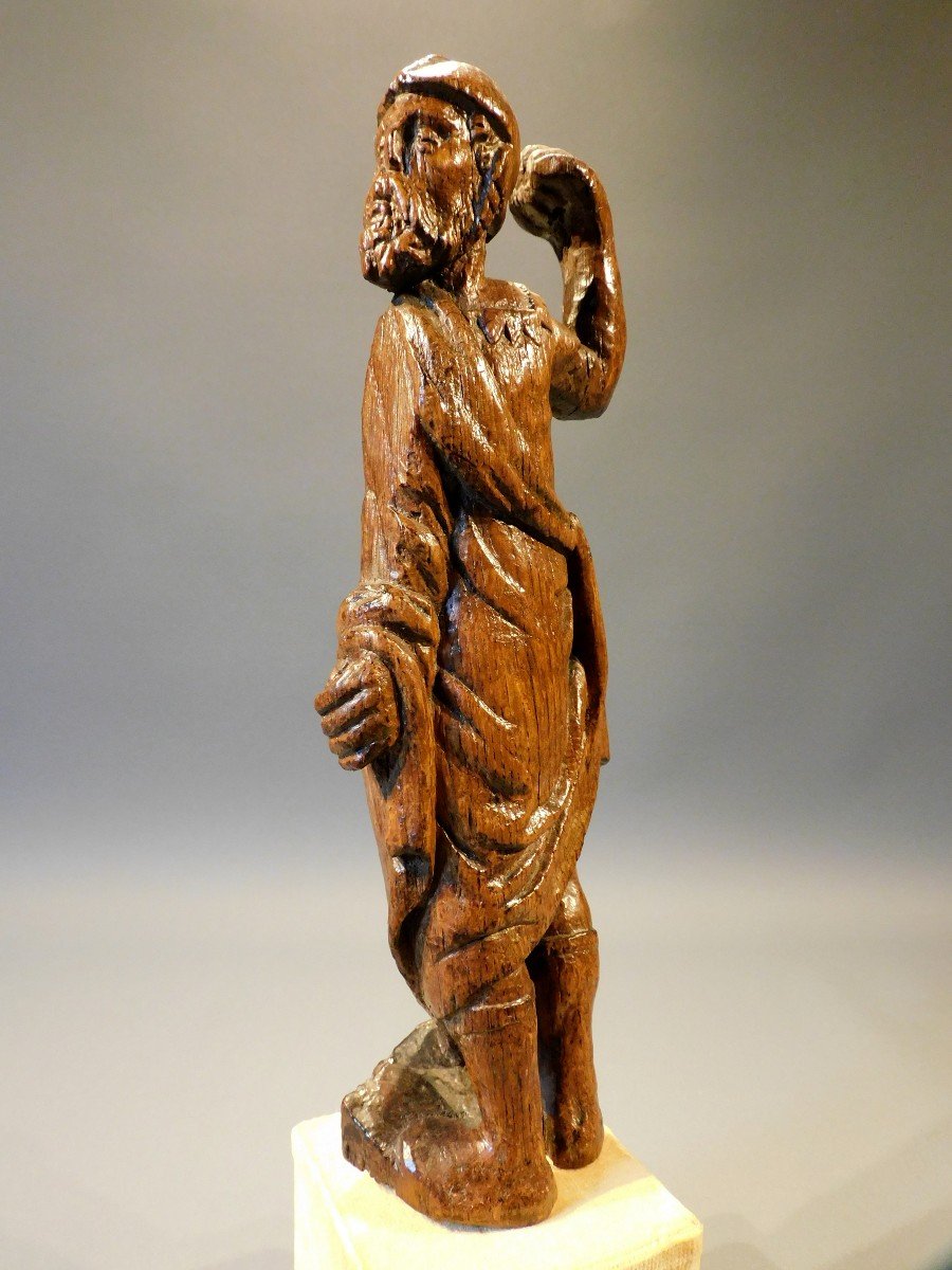 Statue Of A Carved Wooden Altarpiece 16th Century High Gothic Period-photo-2