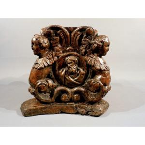 Wooden Sculpture From The 17th - 17th Century Haute Epoque