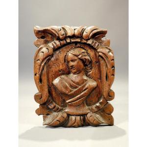 Panneau En Bois Sculpté 18eme Siécle  Baroque