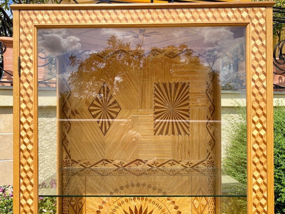 Vitrine en Marqueterie, XXe-photo-3