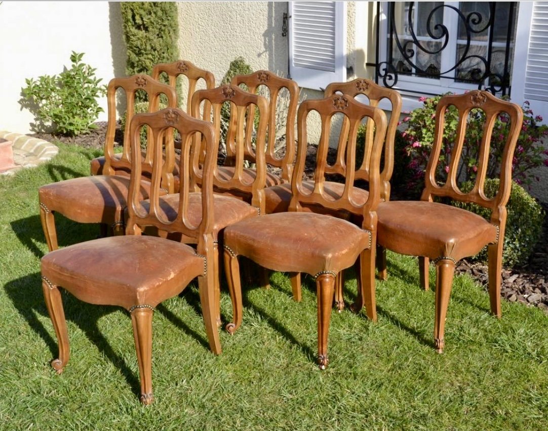 Suit Of 8 Neo-rustic Chairs