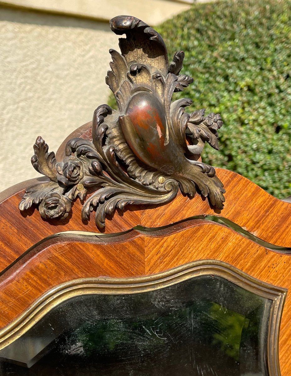 Louis XV Style Marquetry & Bronze Dressing Table-photo-1