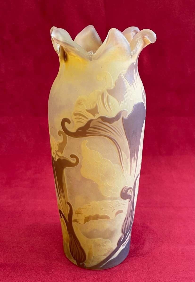 E. Galle - Balustre Vase With Wild Lilies-photo-5