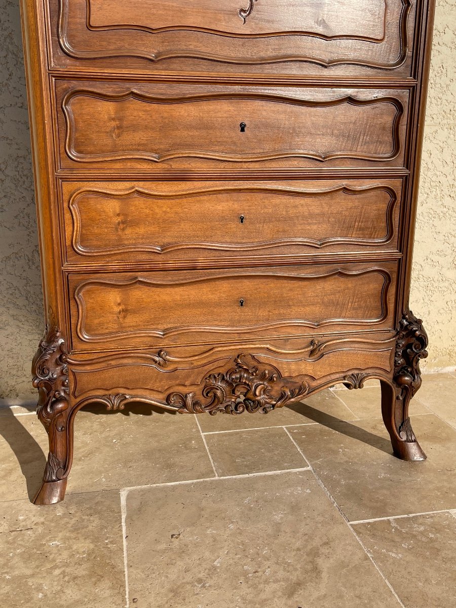 Secretary Louis XV In Walnut-photo-8