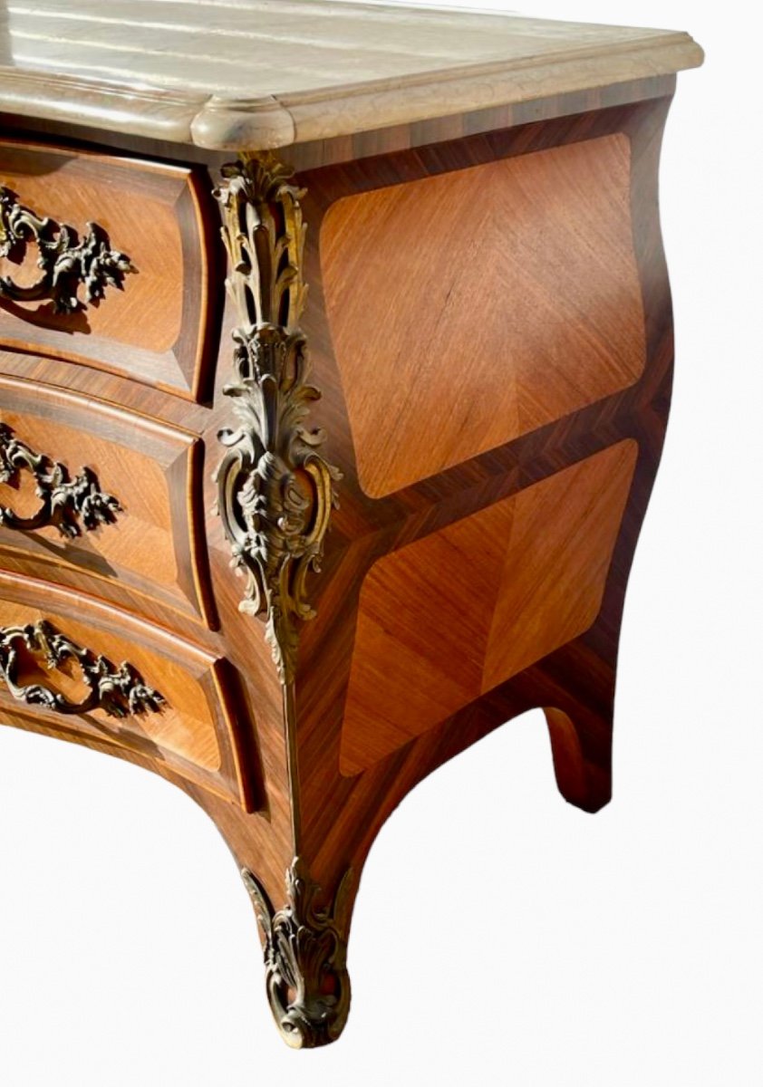 Dresser Dresser In Marquetry & Bronze Louis XV Style-photo-7