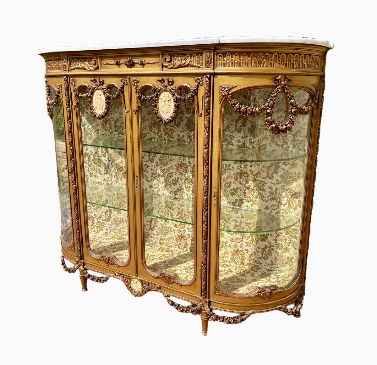 Showcase In Golden Wood, Louis XVI Style, Napoleon III Period-photo-2