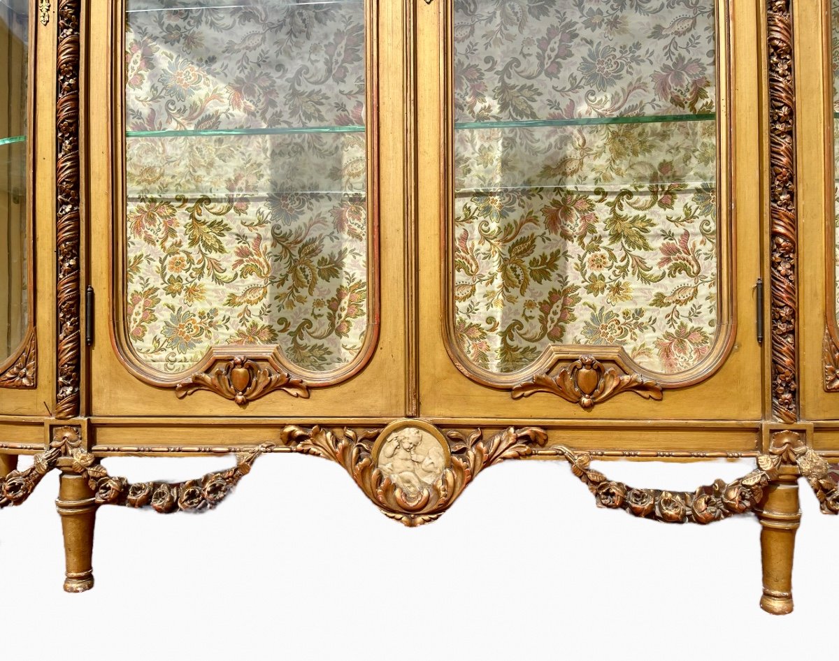 Showcase In Golden Wood, Louis XVI Style, Napoleon III Period-photo-3