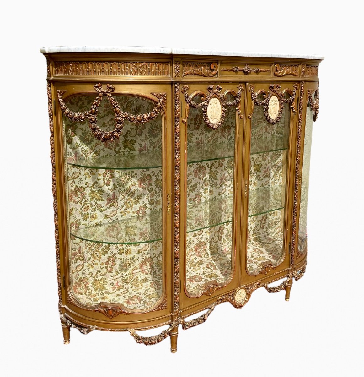 Showcase In Golden Wood, Louis XVI Style, Napoleon III Period-photo-4