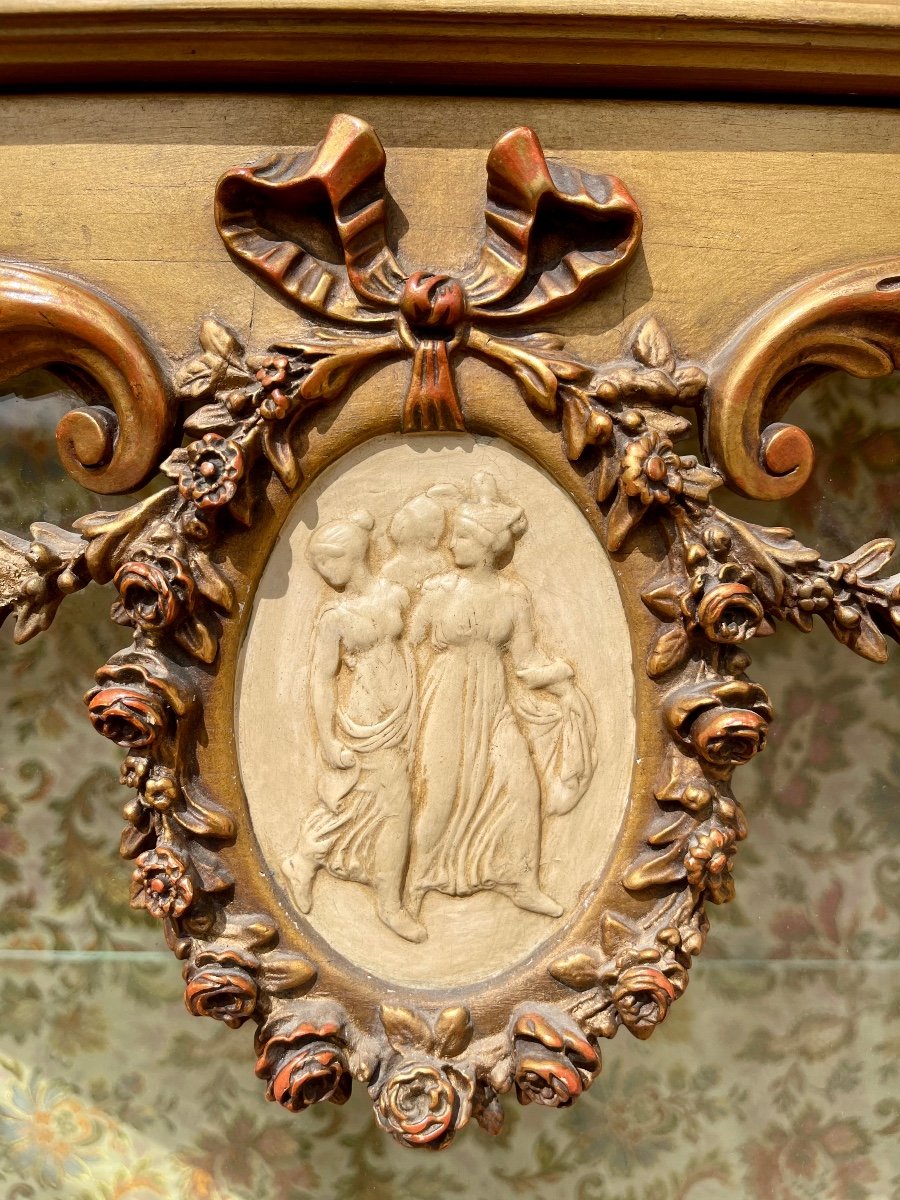 Showcase In Golden Wood, Louis XVI Style, Napoleon III Period-photo-2