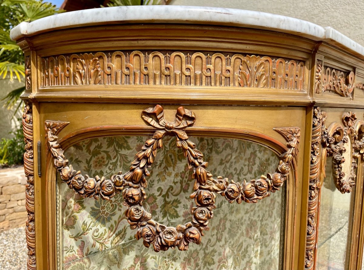 Showcase In Golden Wood, Louis XVI Style, Napoleon III Period-photo-5