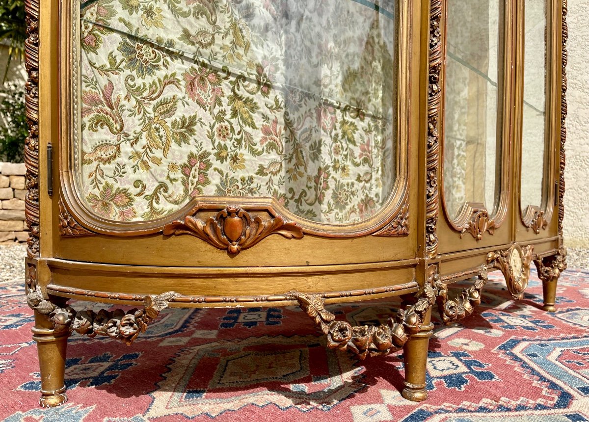 Showcase In Golden Wood, Louis XVI Style, Napoleon III Period-photo-6