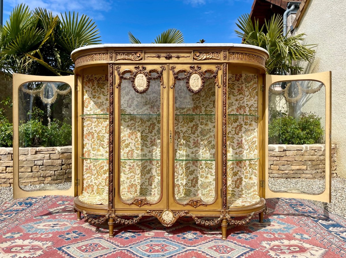 Showcase In Golden Wood, Louis XVI Style, Napoleon III Period-photo-7