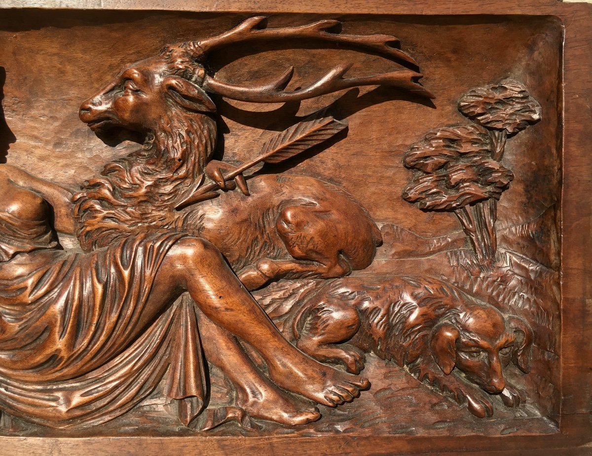 Arthémis - Carved Panel In Walnut-photo-4
