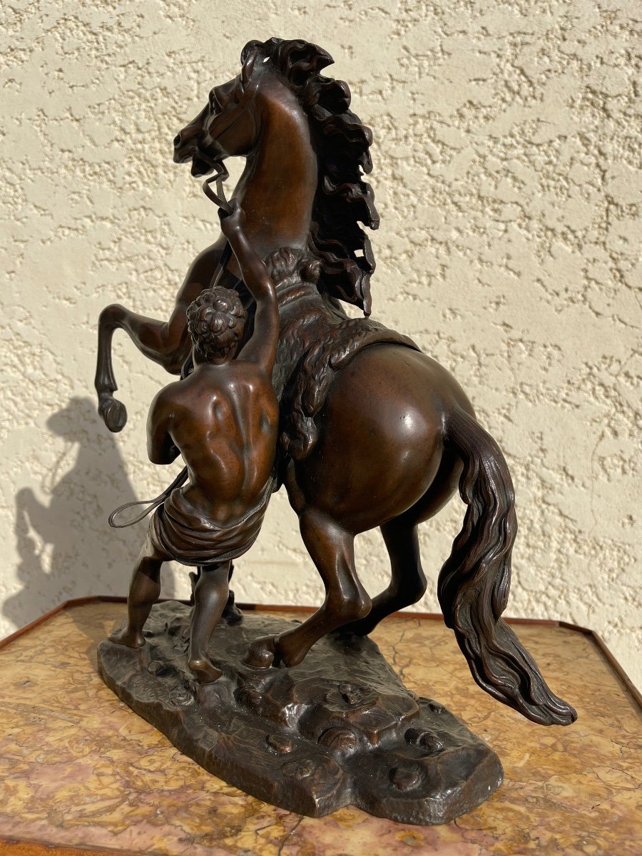 Bronze Sculpture XIX / Marly Horse After Coustou-photo-2