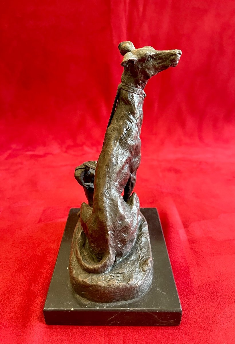 E. FREMIET - Bronze, Chien Lévrier -photo-4