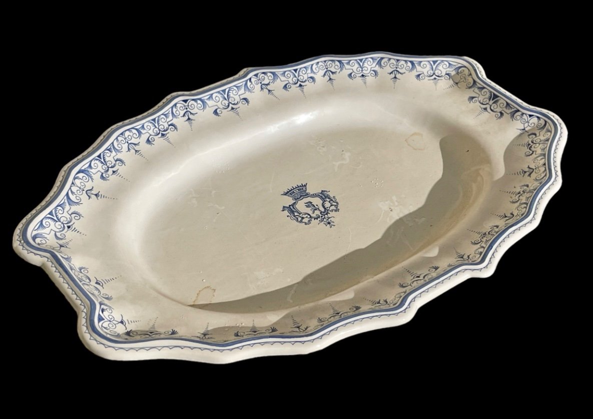 Vegetable Dish And Its Serving Tray In Earthenware From Moustiers-photo-5