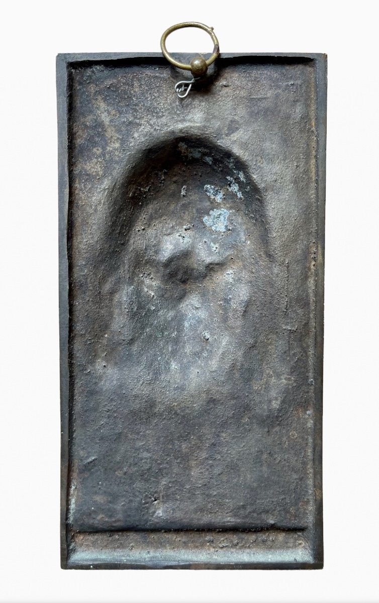 Louis SOSSON - Plaque en Bronze Représentant le Christ-photo-1