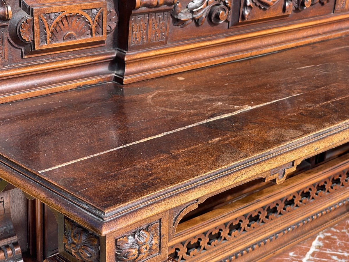 Renaissance Style Carved Walnut Buffet / Sideboard-photo-2