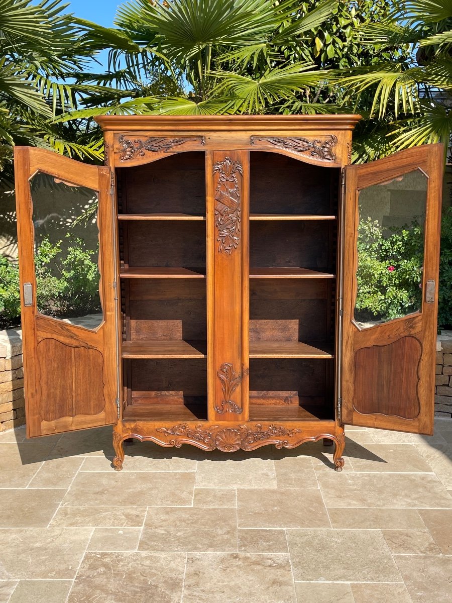 Armoire - Bibliothèque - Vitrine en Noyer-photo-4