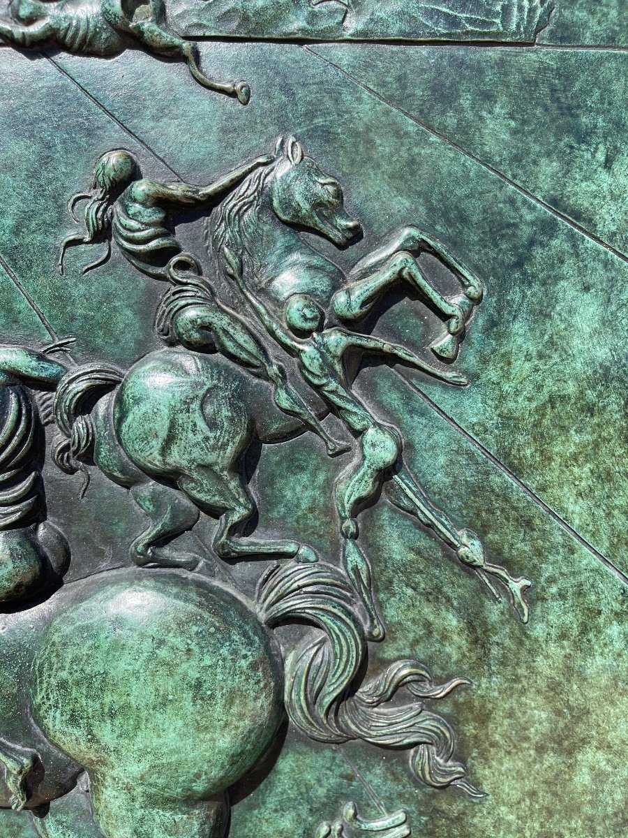 Salvator DALI - Bas Relief en Bronze, Les Cavaliers Surréalistes-photo-2