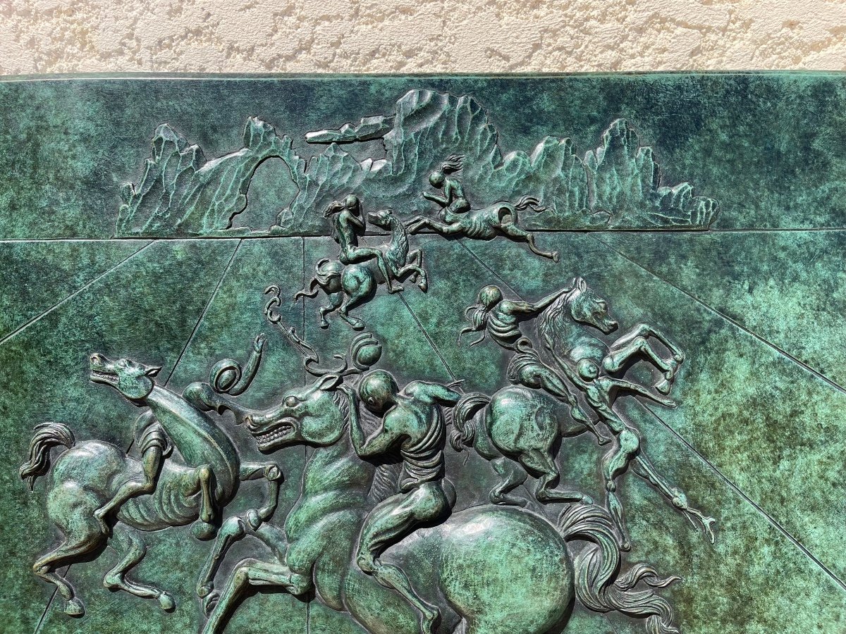 Salvator DALI - Bas Relief en Bronze, Les Cavaliers Surréalistes-photo-3