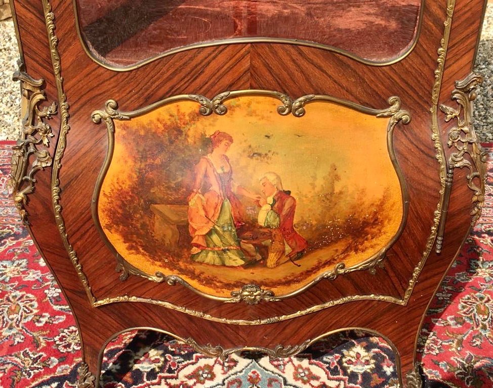 Showcase In Marquetry & Martin Varnish Louis XV Style-photo-2