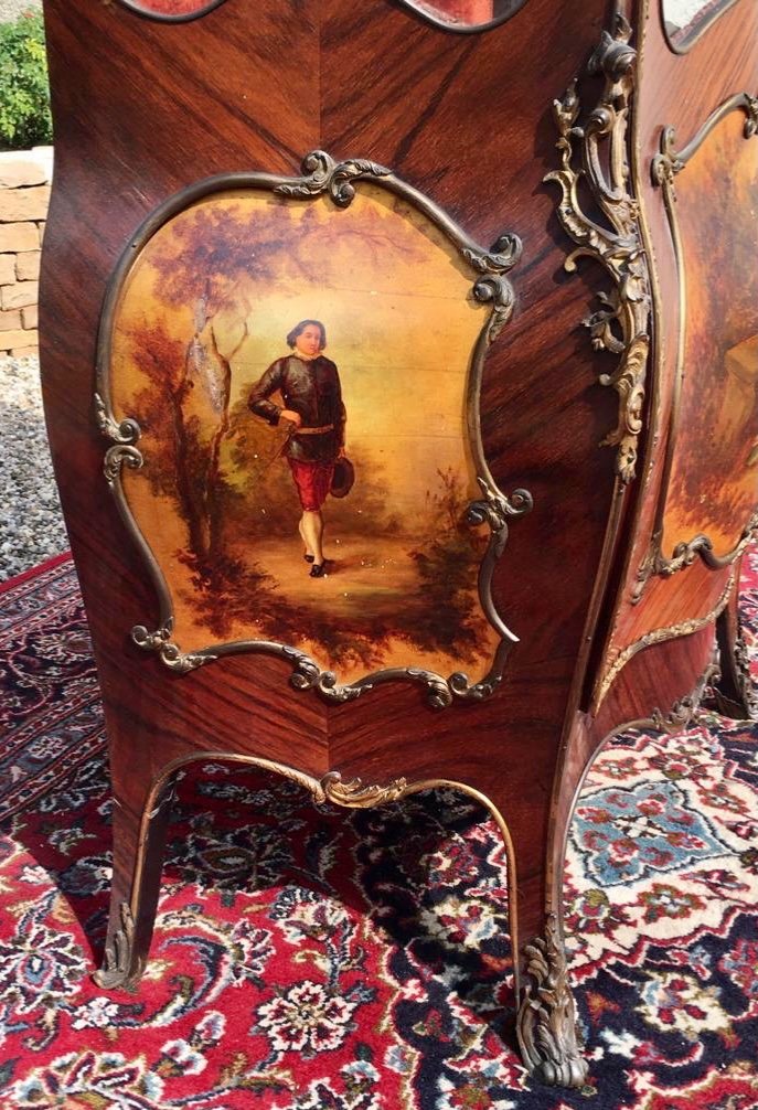 Showcase In Marquetry & Martin Varnish Louis XV Style-photo-7