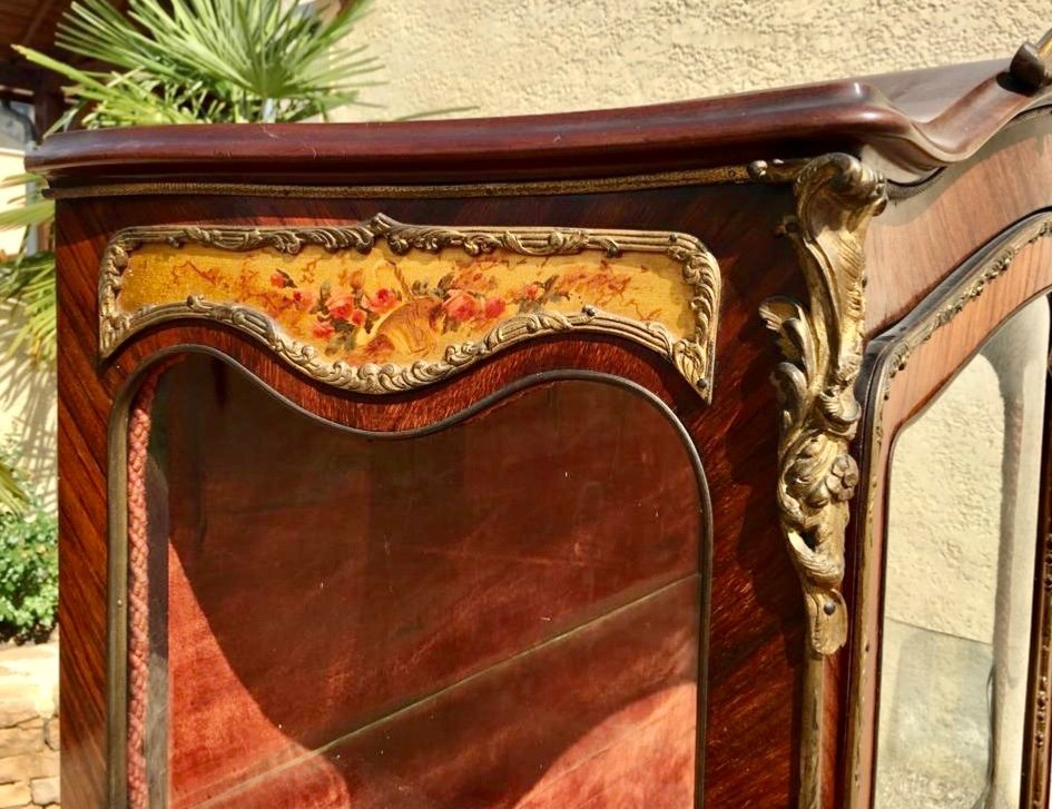 Showcase In Marquetry & Martin Varnish Louis XV Style-photo-1