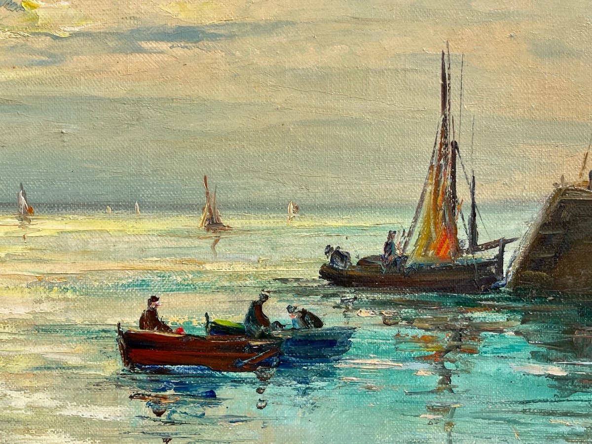 R. Tangui - Oil On Canvas, Marine-photo-2