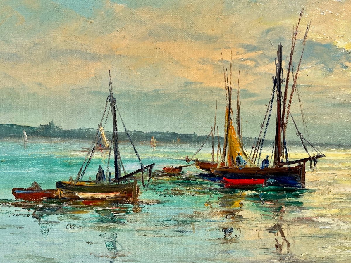 R. Tangui - Oil On Canvas, Marine-photo-3