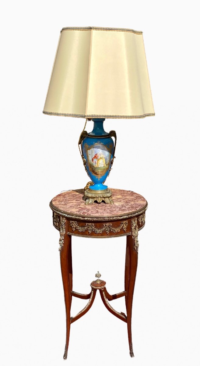 Sèvres - Porcelain & Bronze Lamp-photo-2