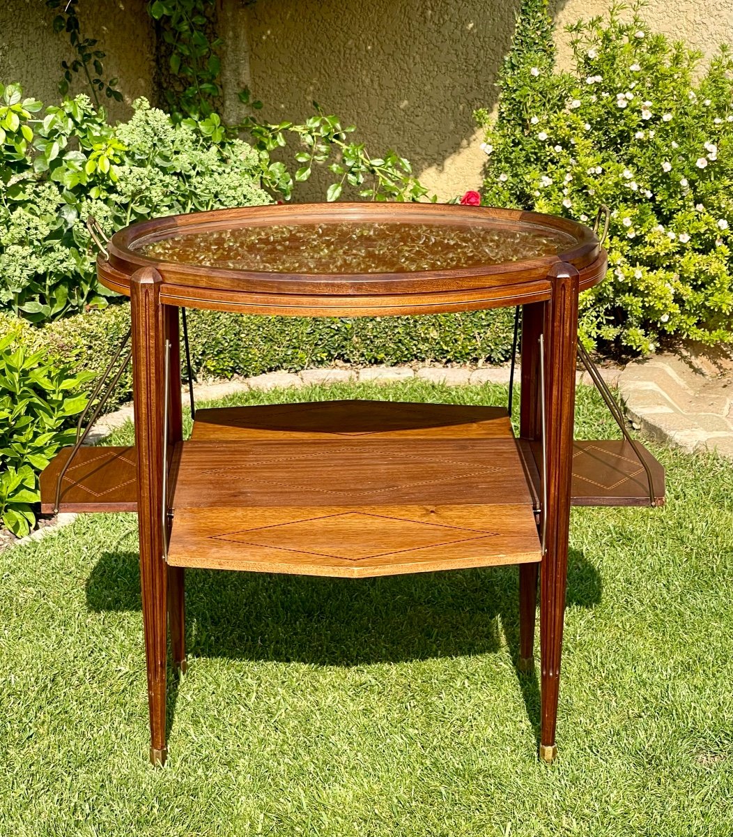 Art Deco Walnut Tea Table-photo-2