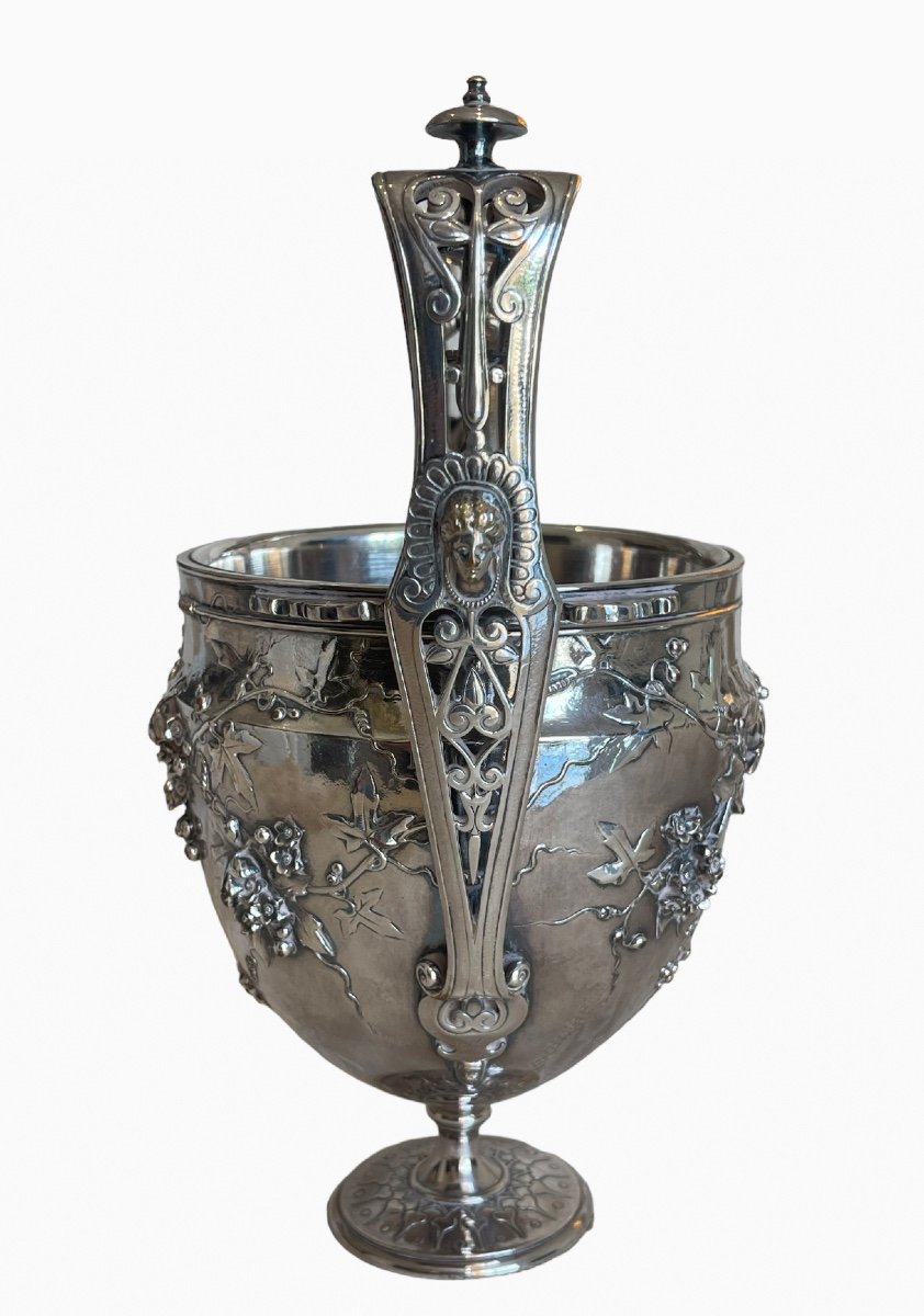 BARBEDIENNE & SEVIN - Coupe Canthare / Vase en Bronze Argenté -photo-7