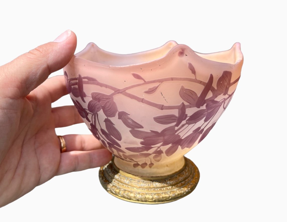 Emile Gallé - Purple Vase Or Cup-photo-4