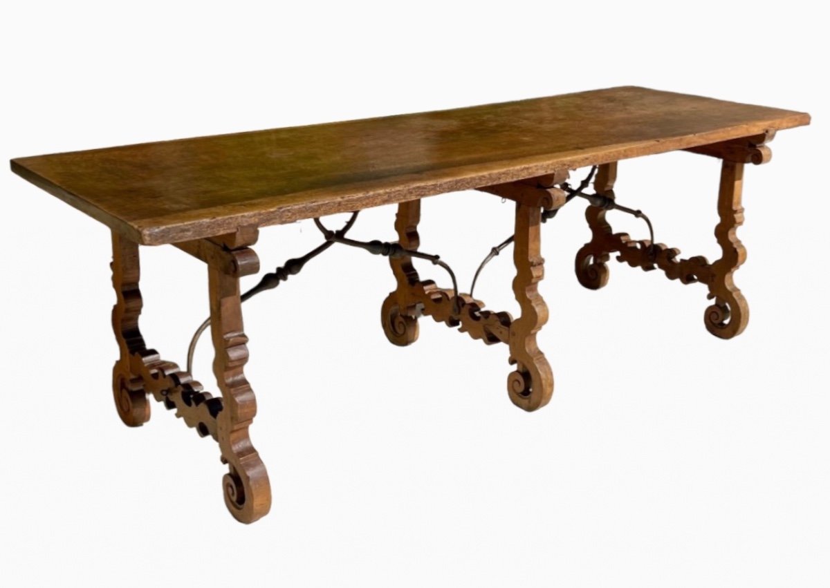 17th Century - Large Spanish Walnut Table-photo-3