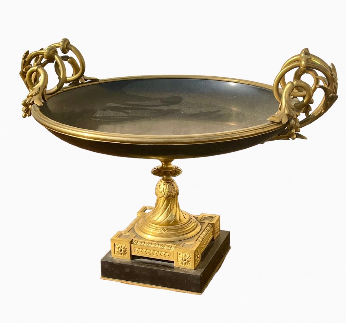 Napoleon III Bronze & Marble Tazza -photo-2