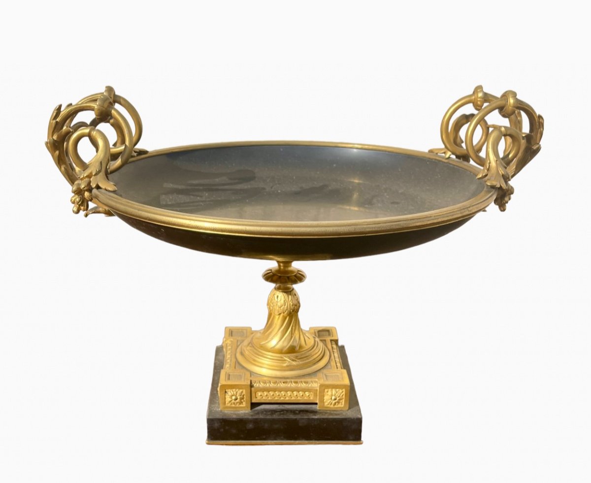 Napoleon III Bronze & Marble Tazza 