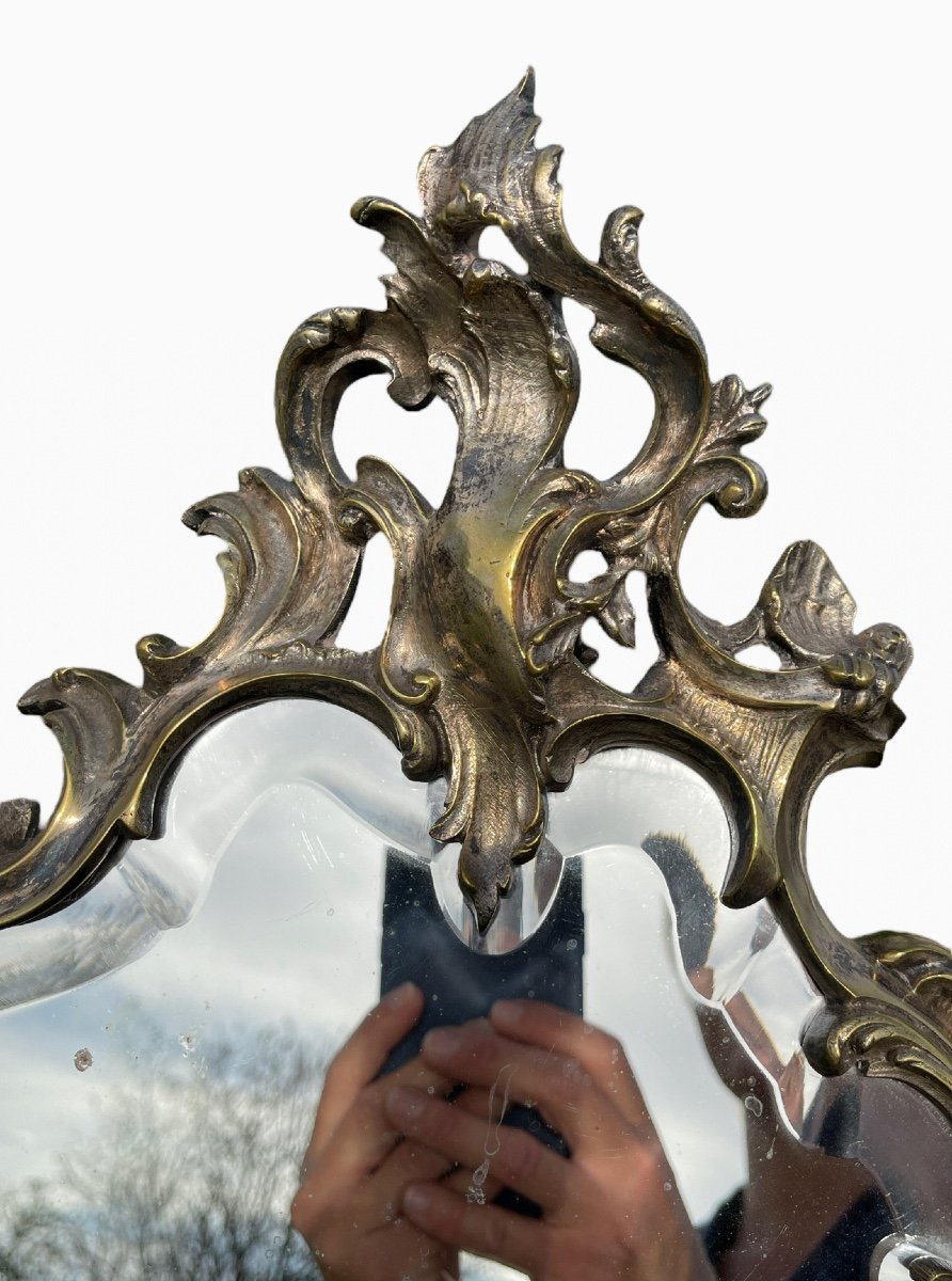 Louis XV Style Silver Mirror-photo-3