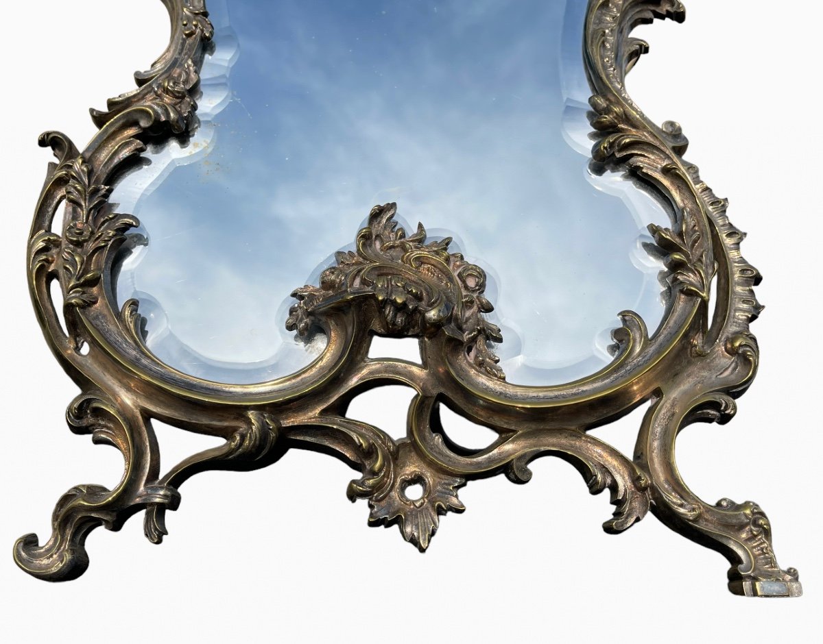 Miroir en Argent Style Louis XV-photo-2