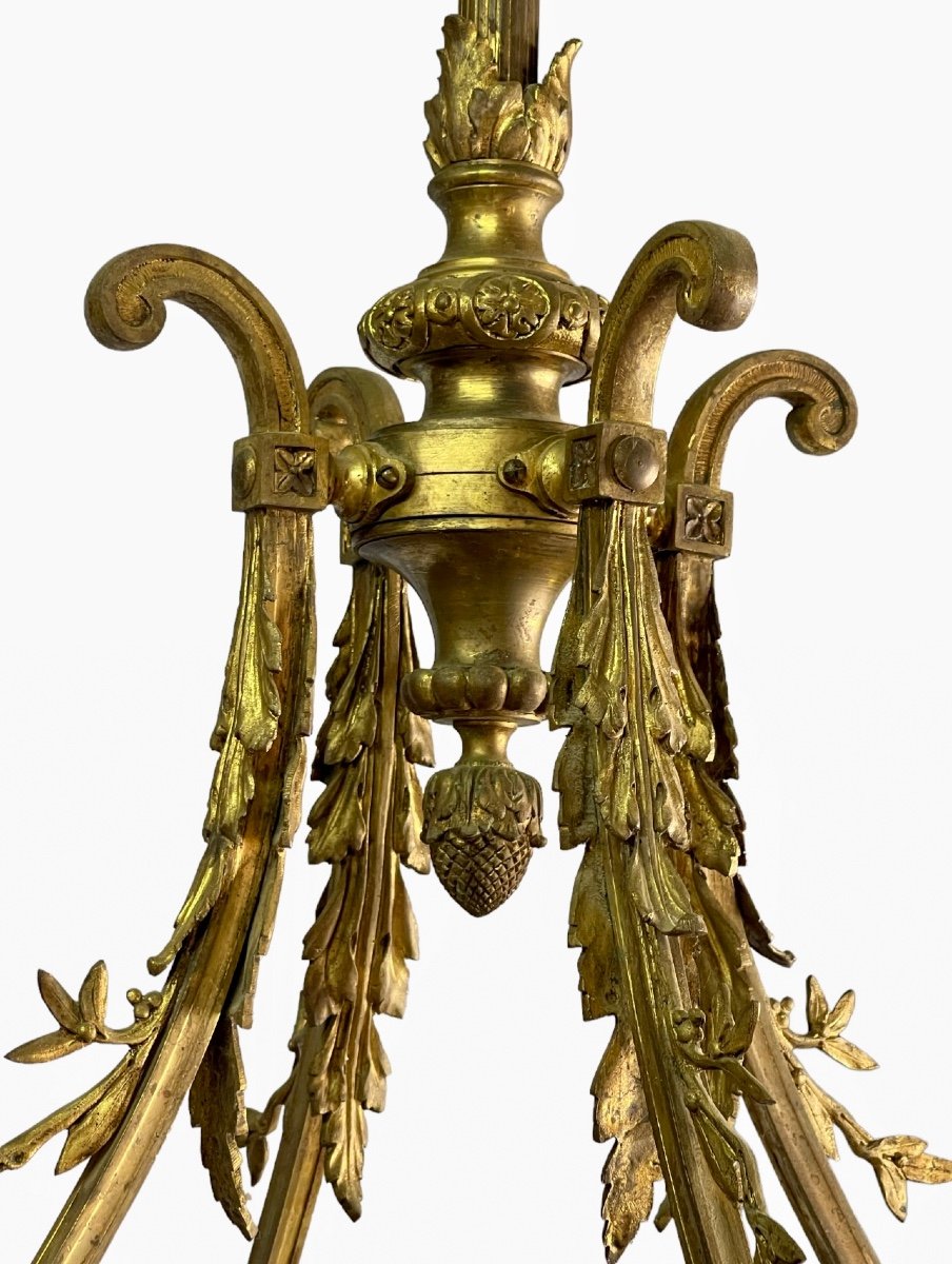 Louis XVI Style Bronze Chandelier-photo-6