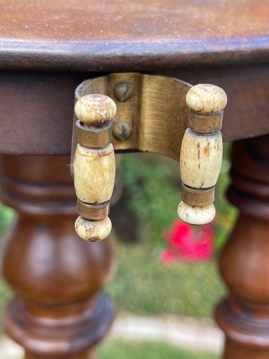 Mahogany And Ivory Billiard Cue Rack-photo-2