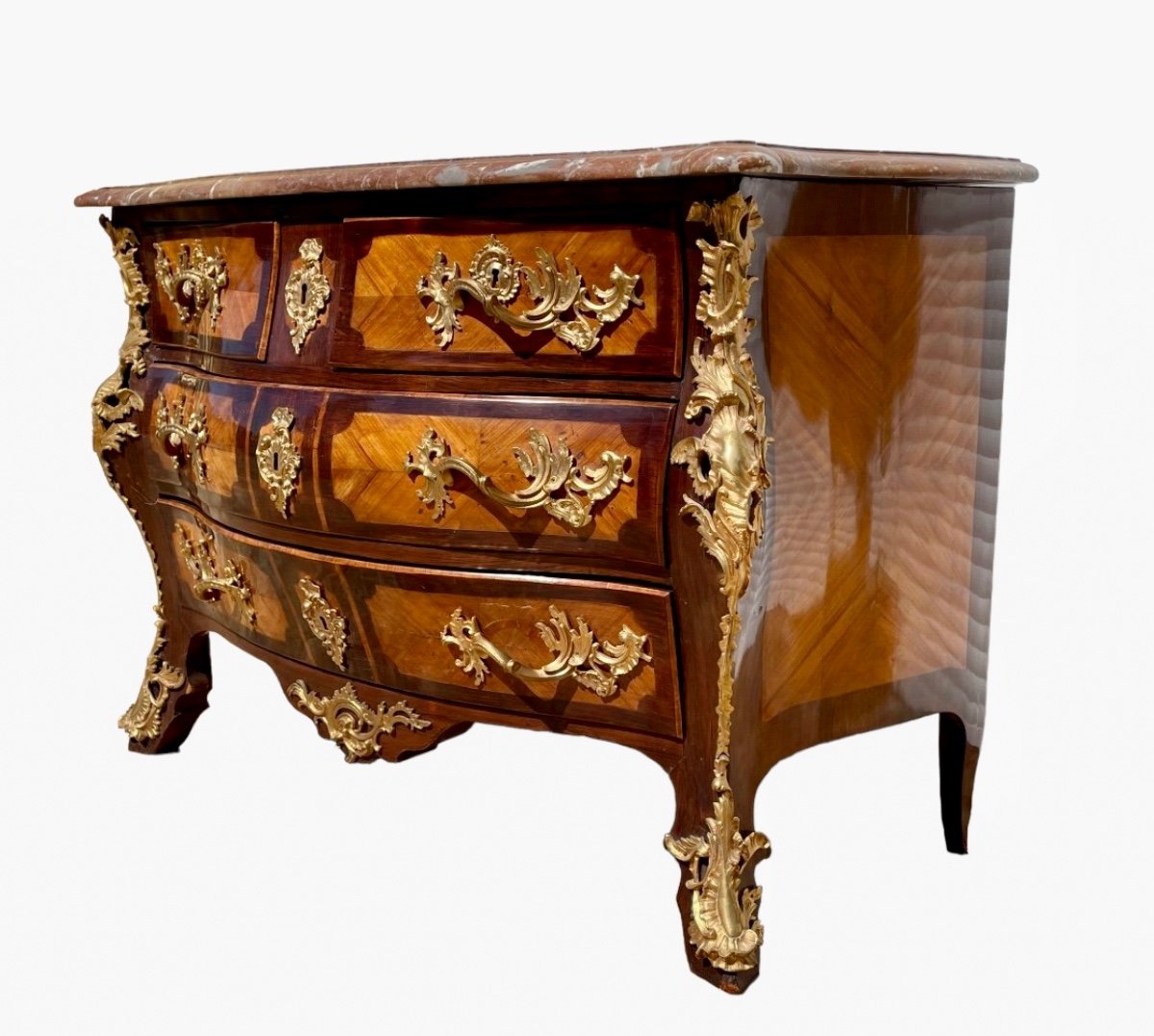 Regency Style Marquetry Commode-photo-3