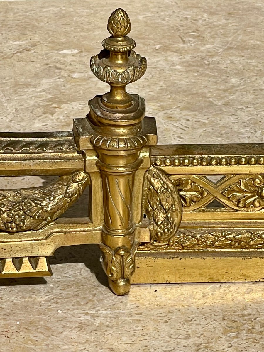Andirons / Napoleon III Gilt Bronze Fireplace Adornment-photo-1