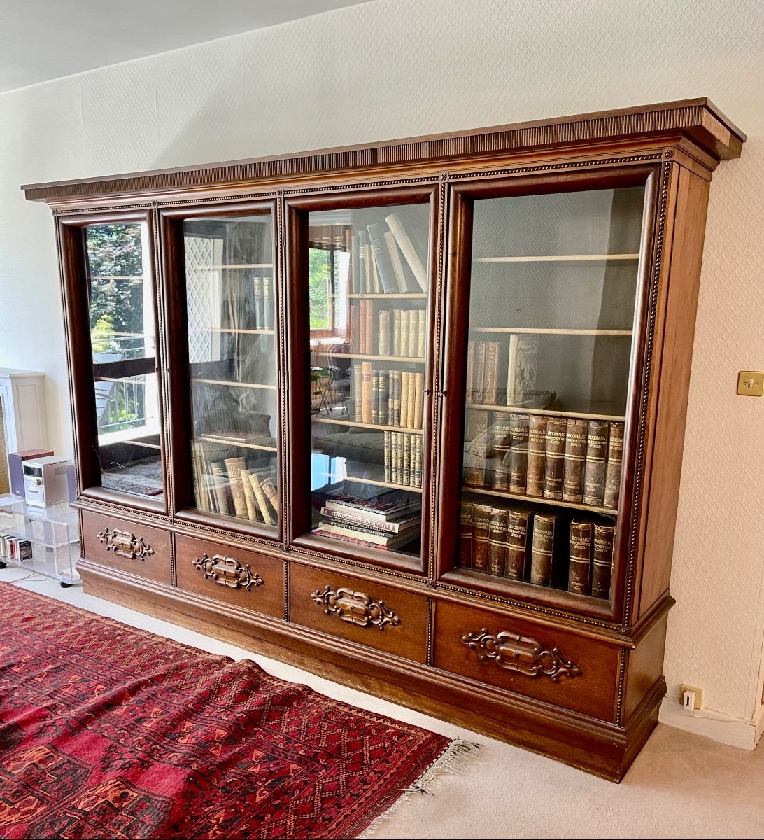 Mahogany Bookcase Circa 1900-photo-3