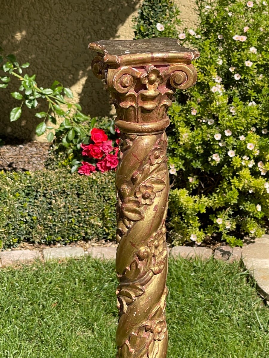 Twisted Column In Golden Wood-photo-3