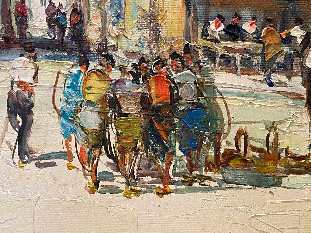 Maurice Barle - Market In Hyères In Provence-photo-2